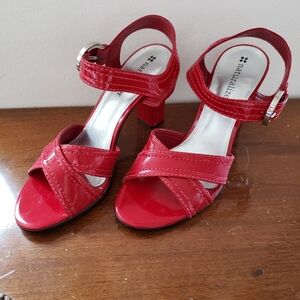 NEW Naturalizer Patent Leather Sandals/Heels, Red, 7.5M